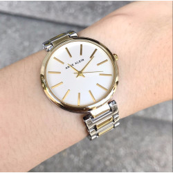 Reloj Anne Klein Ak/2787svtt Original Nuevo Plateado Dorado Blanco