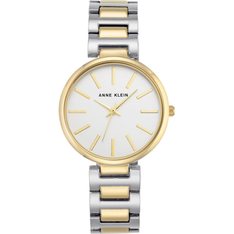 Reloj Anne Klein Ak/2787svtt Original Nuevo Plateado Dorado Blanco