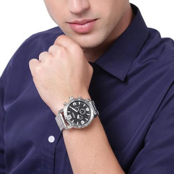 Reloj Fossil Nate Jr1353 Cronografo Acero Inoxidable