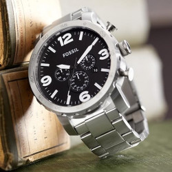 Reloj Fossil Nate Jr1353 Cronografo Acero Inoxidable
