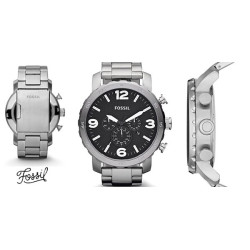 Reloj Fossil Nate Jr1353 Cronografo Acero Inoxidable