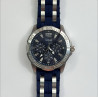 Reloj Guess U0366g2 Original Silicona Y Acero Inoxidable Azul Plateado Azul