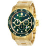 Reloj Invicta Pro Diver 0075 Dorado Cronografo Dorado Verde Verde