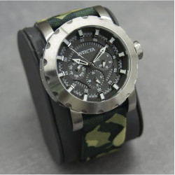 Reloj Para Hombres Invicta I-force 47581 Camuflaje, Verde Acero Plateado