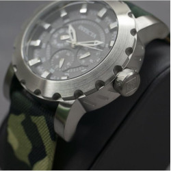 Reloj Para Hombres Invicta I-force 47581 Camuflaje, Verde Acero Plateado