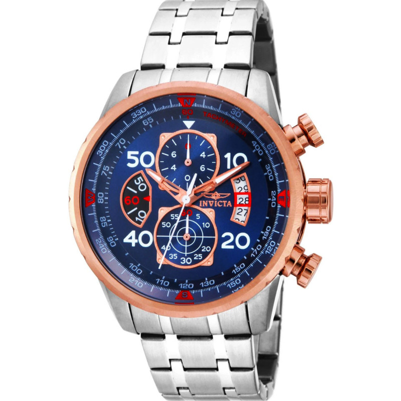 Reloj Invicta Aviator 17203 Nuevo Original Acero Inoxidable