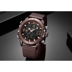 Reloj Naviforce Militar 9153 Analogo Digital A Inoxidable