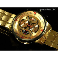 RELOJ INVICTA AVIATOR 17205 ENCHAPADO ORO 18K