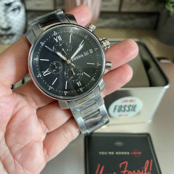 Reloj Fossil Acero Plateado Para Hombre Bq1000 42 Mm